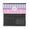Pink & Purple Damask Ladies Wallet - Half Way Open