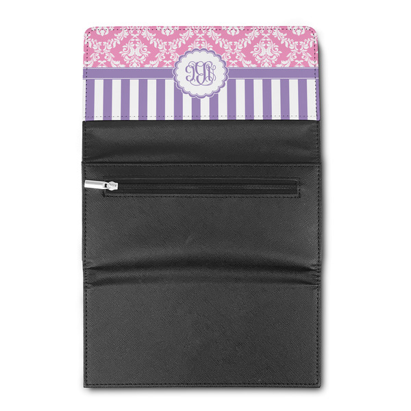 Pink & Purple Damask Ladies Wallet  (Personalized Opt)