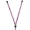 Pink & Purple Damask Lanyard (Personalized)