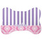 Pink & Purple Damask Bone Shaped Dog Food Mat (Personalized)