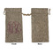 Pink & Purple Damask Large Burlap Gift Bags - Front Approval