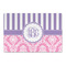 Pink & Purple Damask Large Rectangle Car Magnets- Front/Main/Approval