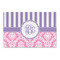 Pink & Purple Damask Large Rectangle Car Magnet (Personalized)