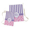 Pink & Purple Damask Laundry Bag - Both Bags