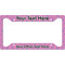 Pink & Purple Damask License Plate Frame - Style A