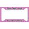 Pink & Purple Damask License Plate Frame - Style A (Personalized)