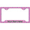 Pink & Purple Damask License Plate Frame - Style C (Personalized)