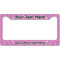 Pink & Purple Damask License Plate Frame - Style B (Personalized)