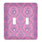 Pink & Purple Damask Light Switch Cover (2 Toggle Plate)