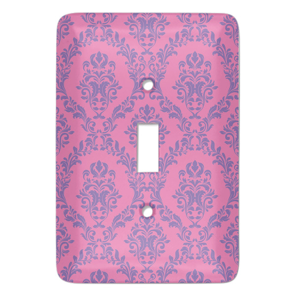 Custom Pink & Purple Damask Light Switch Cover