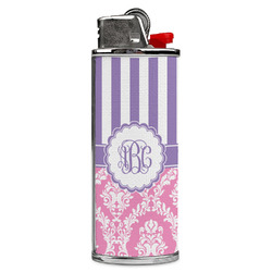 Pink & Purple Damask Case for BIC Lighters (Personalized)