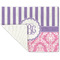 Pink & Purple Damask Linen Placemat - Folded Corner (single side)