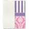 Pink & Purple Damask Linen Placemat - Folded Half