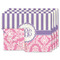 Pink & Purple Damask Linen Placemat w/ Monogram