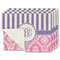 Pink & Purple Damask Linen Placemat - MAIN Set of 4 (single sided)