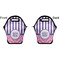 Pink & Purple Damask Lunch Bag - Front and Back