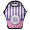 Pink & Purple Damask Lunch Bag - Front