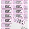 Pink & Purple Damask Mailing Label on Envelope - Multiple Labels