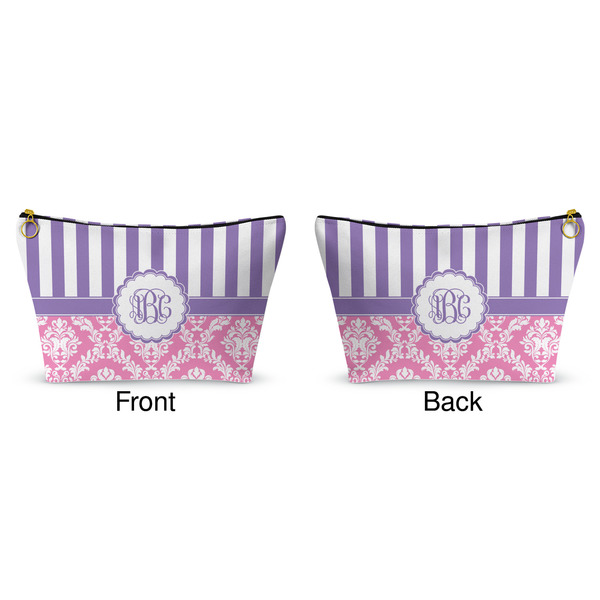 Pink & Purple Damask Makeup Bag Approval