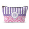 Pink & Purple Damask Makeup Bag (Personalized)
