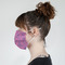 Pink & Purple Damask Mask - Side View on Girl