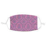 Pink & Purple Damask Adult Cloth Face Mask