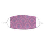 Pink & Purple Damask Kid's Cloth Face Mask