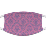 Pink & Purple Damask Cloth Face Mask (T-Shirt Fabric)