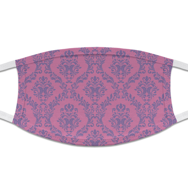 Custom Pink & Purple Damask Cloth Face Mask (T-Shirt Fabric)