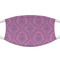 Pink & Purple Damask Cloth Face Mask (T-Shirt Fabric)
