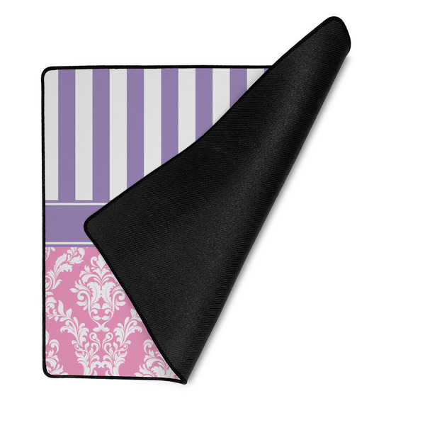 Pink & Purple Damask Medium Gaming Mats - FRONT W/FOLD