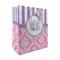 Pink & Purple Damask Medium Gift Bag - Front/Main