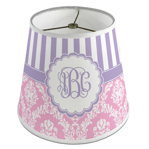 Custom Pink & Purple Damask Empire Lamp Shade (Personalized)