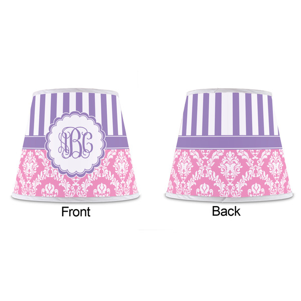 Pink & Purple Damask Poly Film Empire Lampshade - Approval