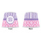Pink & Purple Damask Poly Film Empire Lampshade - Approval