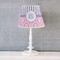 Pink & Purple Damask Poly Film Empire Lampshade - Lifestyle