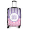 Pink & Purple Damask Suitcase - 24" Medium - Checked (Personalized)