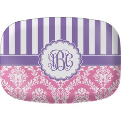Pink & Purple Damask Melamine Platter (Personalized)