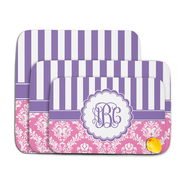 Pink & Purple Damask Memory Foam Bath Mat - MAIN PARENT