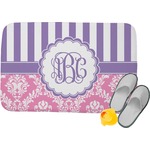 Pink & Purple Damask Memory Foam Bath Mat - 24"x17" (Personalized)