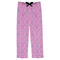 Pink & Purple Damask Mens Pajama Pants - Flat