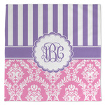 Pink & Purple Damask Microfiber Dish Towel (Personalized)