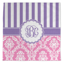 Pink & Purple Damask Microfiber Dish Towel (Personalized)