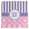 Pink & Purple Damask Microfiber Dish Towel (Personalized)