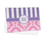 Pink & Purple Damask Microfiber Dish Towel - FOLDED HALF
