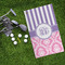 Pink & Purple Damask Microfiber Golf Towels - LIFESTYLE