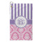 Pink & Purple Damask Microfiber Golf Towels - Small - FRONT
