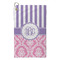 Pink & Purple Damask Microfiber Golf Towel - Small (Personalized)