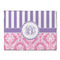 Pink & Purple Damask Microfiber Screen Cleaner - Front