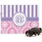 Pink & Purple Damask Dog Blanket (Personalized)
